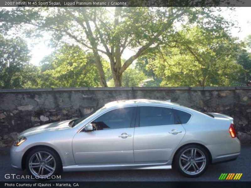 Liquid Platinum Metallic / Graphite 2007 Infiniti M 45 Sport Sedan