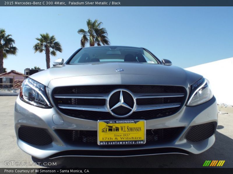 Paladium Silver Metallic / Black 2015 Mercedes-Benz C 300 4Matic