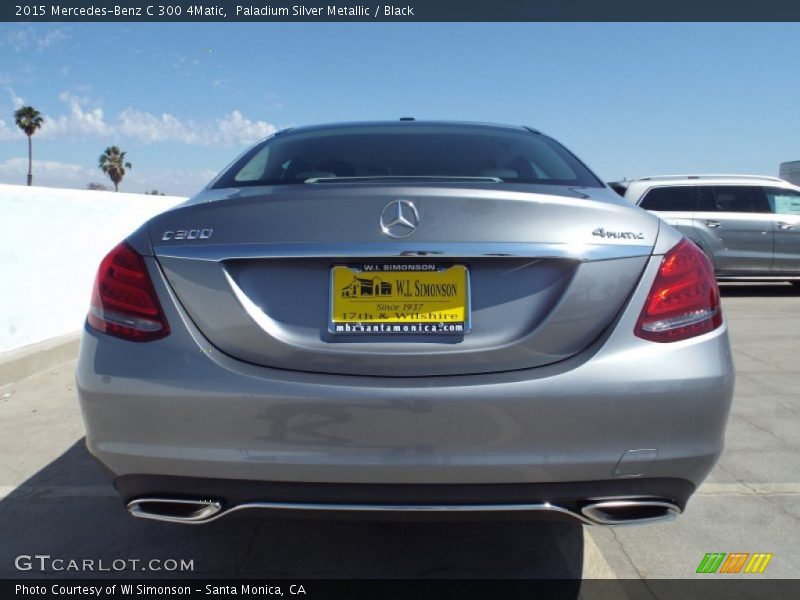 Paladium Silver Metallic / Black 2015 Mercedes-Benz C 300 4Matic