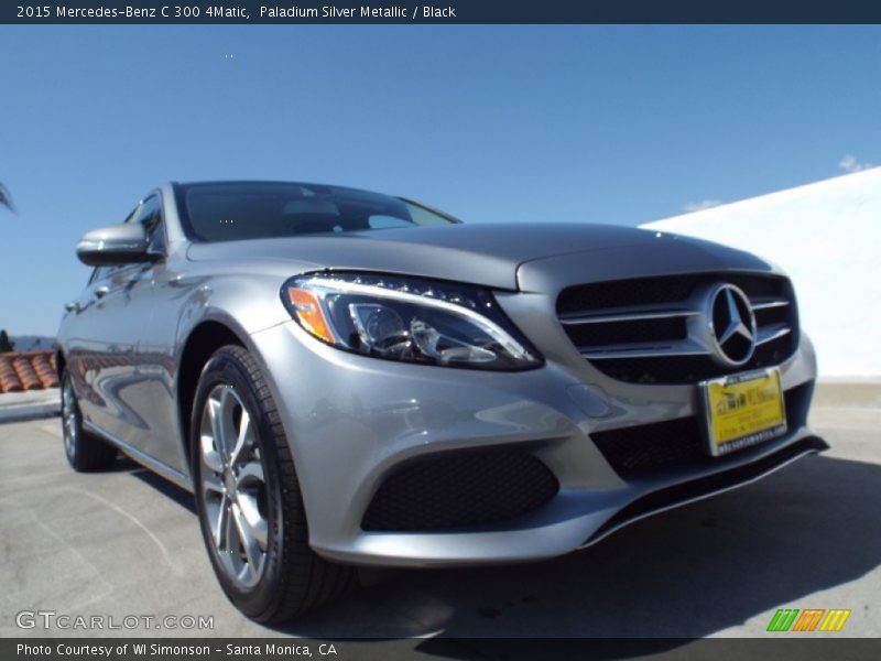 Paladium Silver Metallic / Black 2015 Mercedes-Benz C 300 4Matic