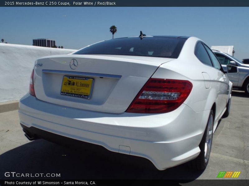 Polar White / Red/Black 2015 Mercedes-Benz C 250 Coupe