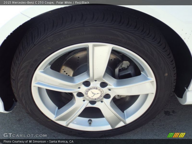 Polar White / Red/Black 2015 Mercedes-Benz C 250 Coupe