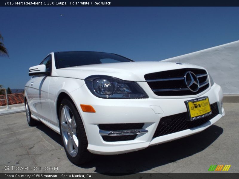 Polar White / Red/Black 2015 Mercedes-Benz C 250 Coupe