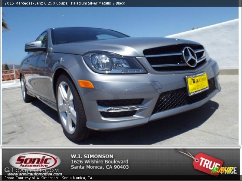 Paladium Silver Metallic / Black 2015 Mercedes-Benz C 250 Coupe