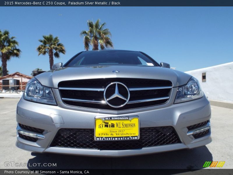 Paladium Silver Metallic / Black 2015 Mercedes-Benz C 250 Coupe