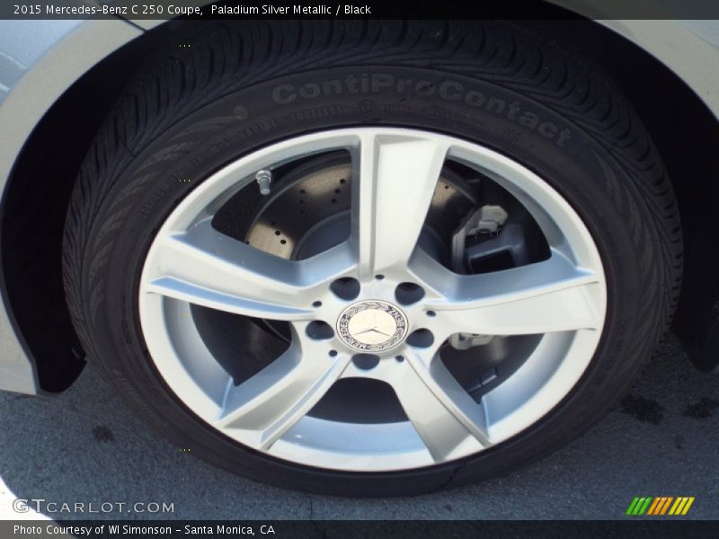 Paladium Silver Metallic / Black 2015 Mercedes-Benz C 250 Coupe