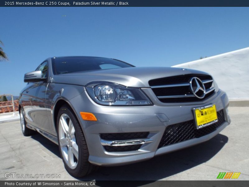 Paladium Silver Metallic / Black 2015 Mercedes-Benz C 250 Coupe