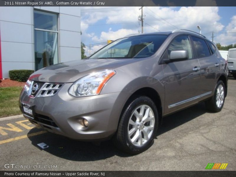 Gotham Gray Metallic / Gray 2011 Nissan Rogue SV AWD