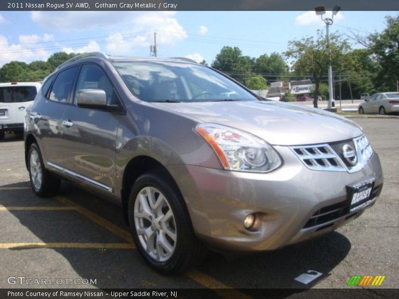 Gotham Gray Metallic / Gray 2011 Nissan Rogue SV AWD