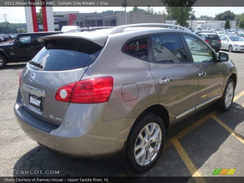 Gotham Gray Metallic / Gray 2011 Nissan Rogue SV AWD