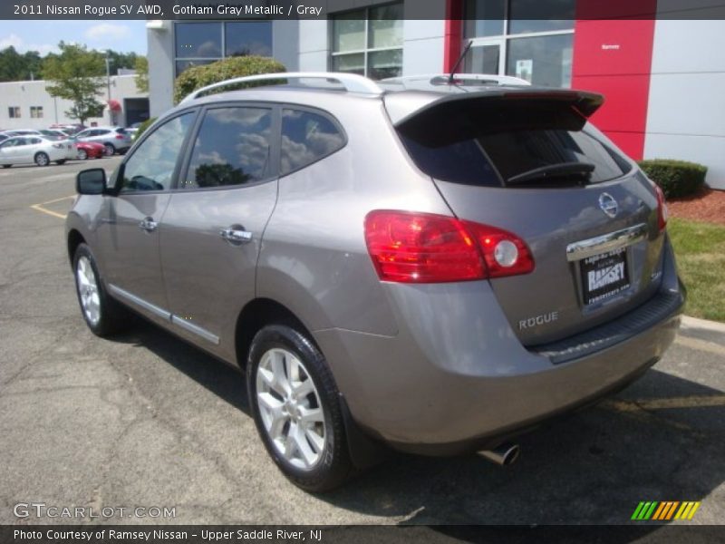 Gotham Gray Metallic / Gray 2011 Nissan Rogue SV AWD