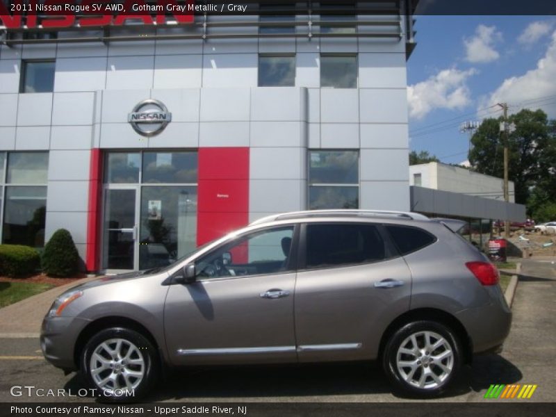 Gotham Gray Metallic / Gray 2011 Nissan Rogue SV AWD