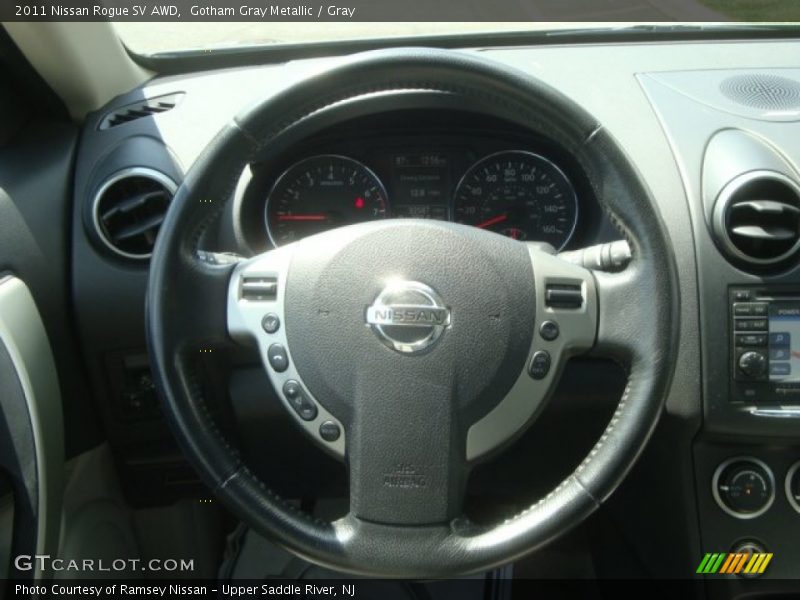 Gotham Gray Metallic / Gray 2011 Nissan Rogue SV AWD