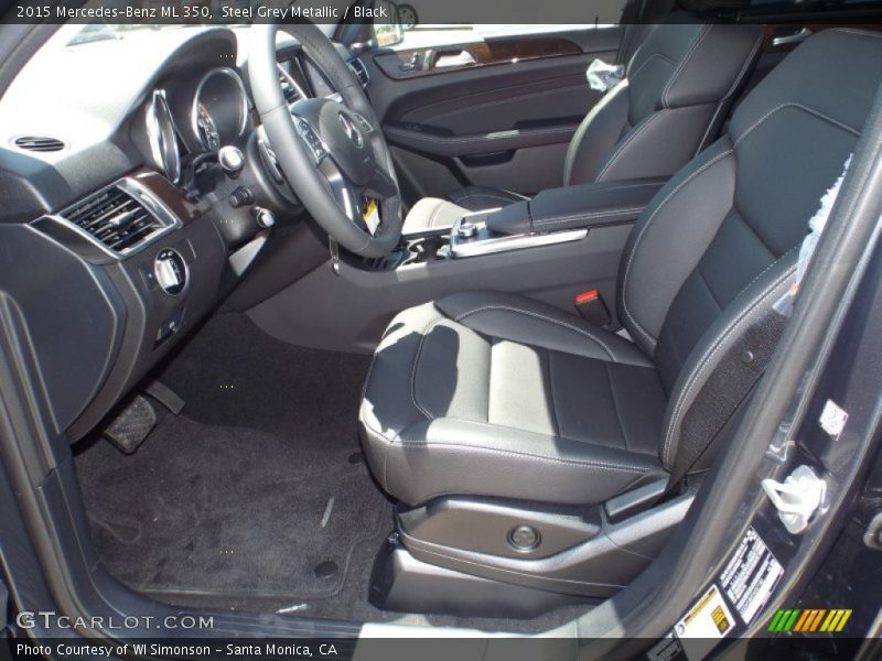 Steel Grey Metallic / Black 2015 Mercedes-Benz ML 350