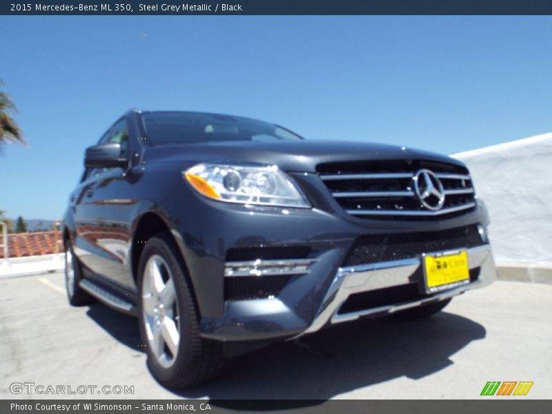 Steel Grey Metallic / Black 2015 Mercedes-Benz ML 350