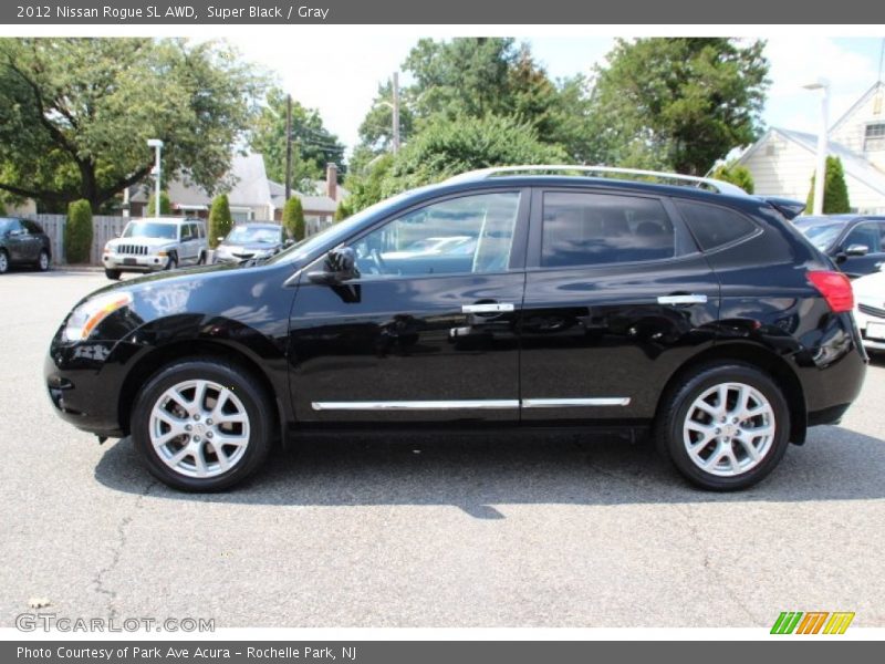 Super Black / Gray 2012 Nissan Rogue SL AWD