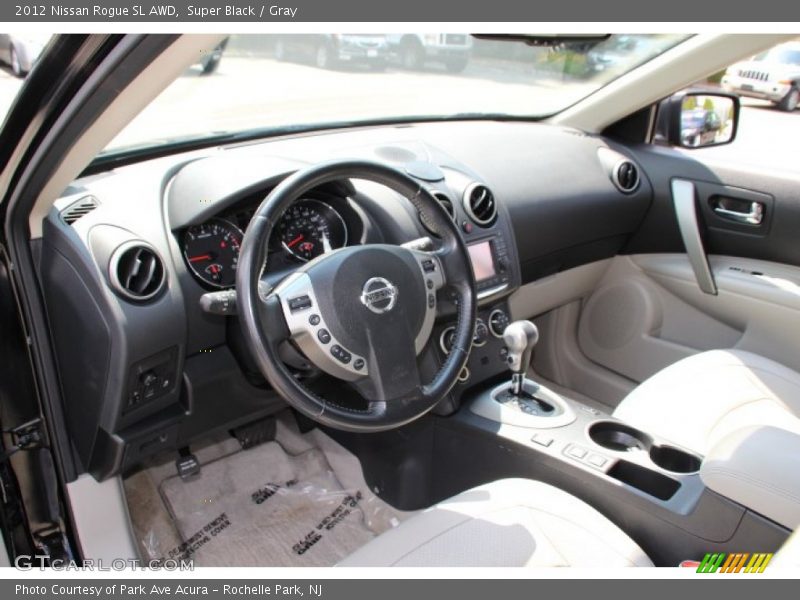 Super Black / Gray 2012 Nissan Rogue SL AWD
