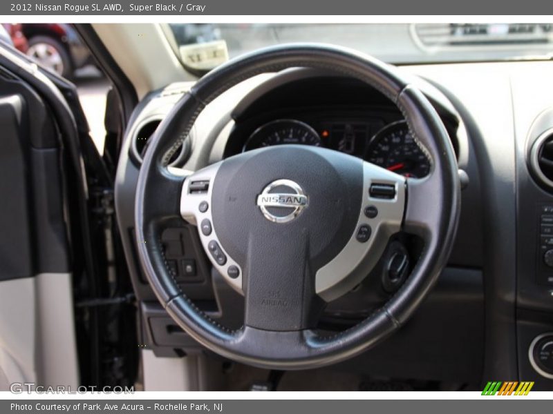 Super Black / Gray 2012 Nissan Rogue SL AWD