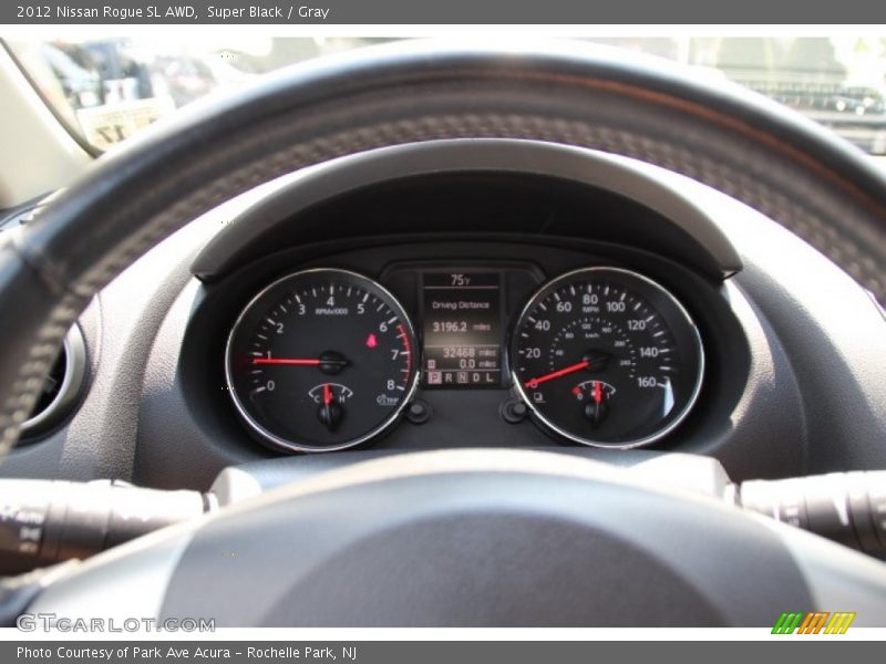 Super Black / Gray 2012 Nissan Rogue SL AWD