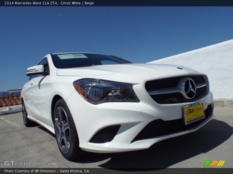Cirrus White / Beige 2014 Mercedes-Benz CLA 250