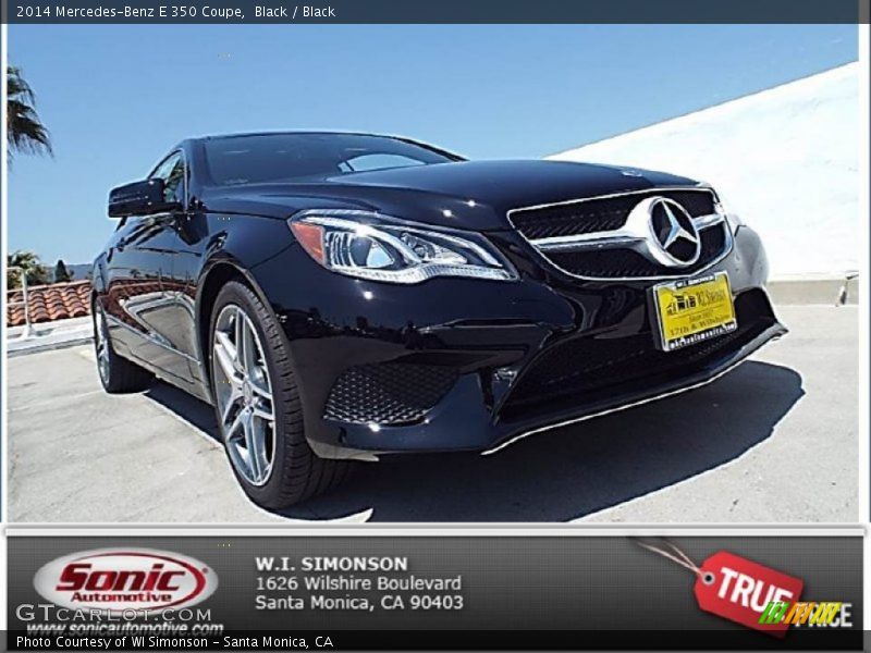 Black / Black 2014 Mercedes-Benz E 350 Coupe