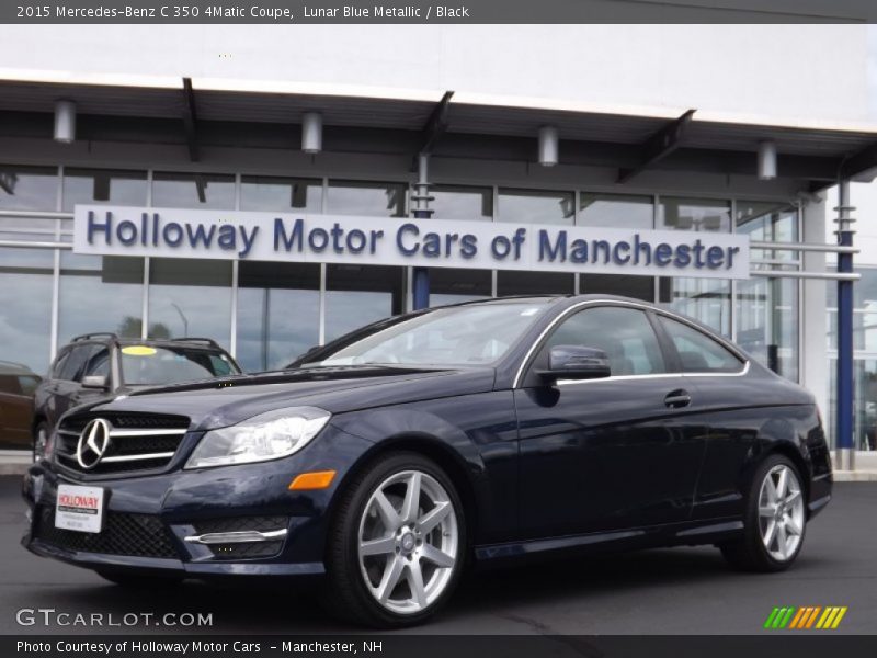 Lunar Blue Metallic / Black 2015 Mercedes-Benz C 350 4Matic Coupe