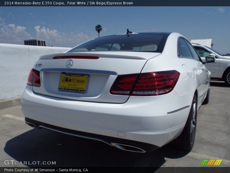 Polar White / Silk Beige/Espresso Brown 2014 Mercedes-Benz E 350 Coupe