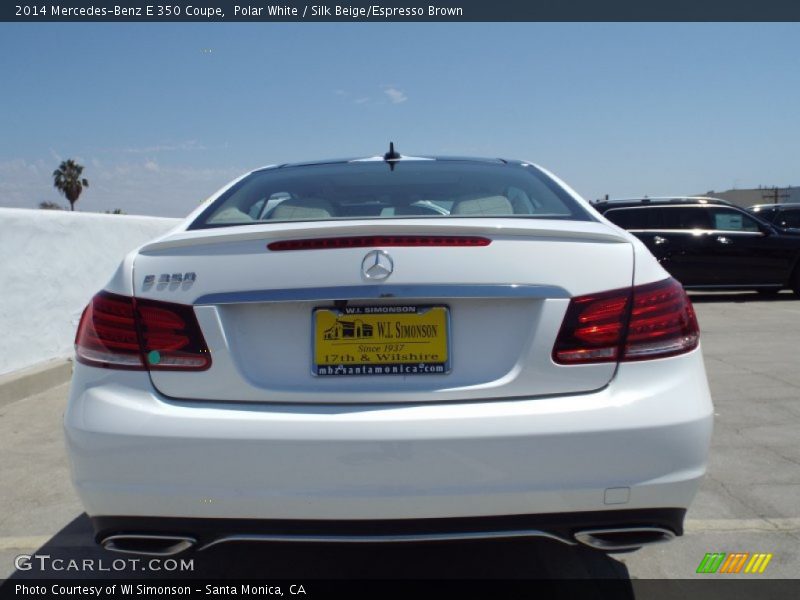 Polar White / Silk Beige/Espresso Brown 2014 Mercedes-Benz E 350 Coupe
