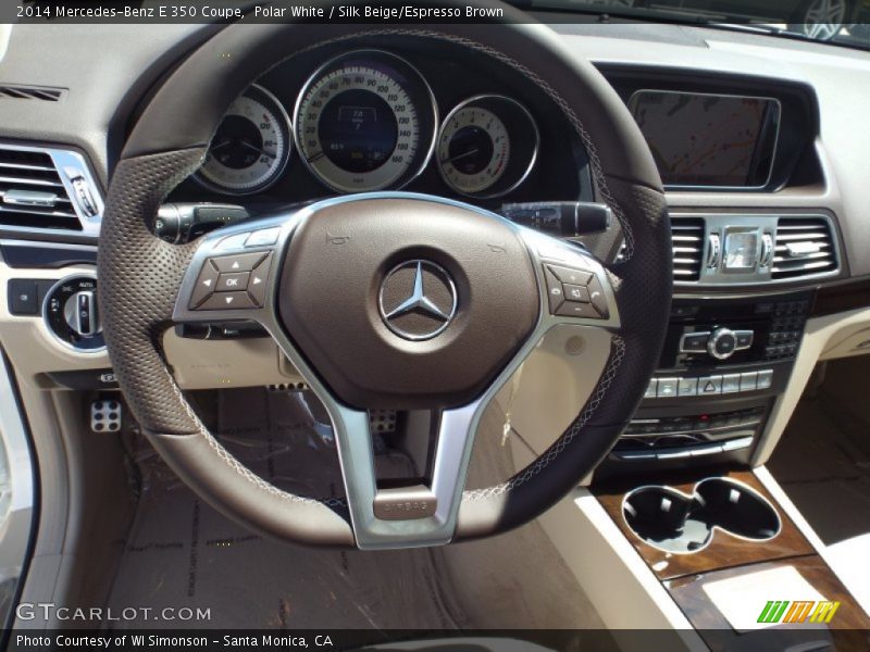 Polar White / Silk Beige/Espresso Brown 2014 Mercedes-Benz E 350 Coupe