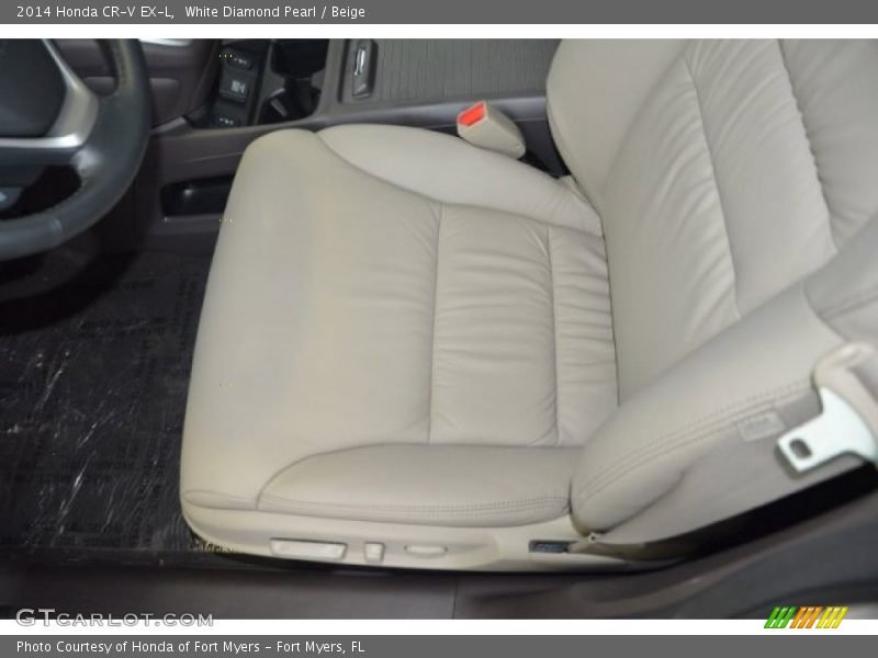 White Diamond Pearl / Beige 2014 Honda CR-V EX-L