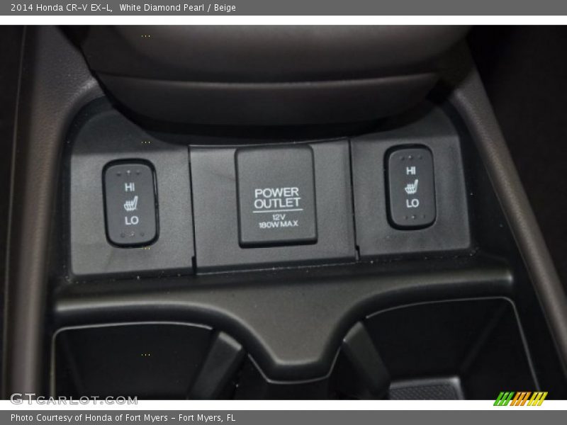 White Diamond Pearl / Beige 2014 Honda CR-V EX-L