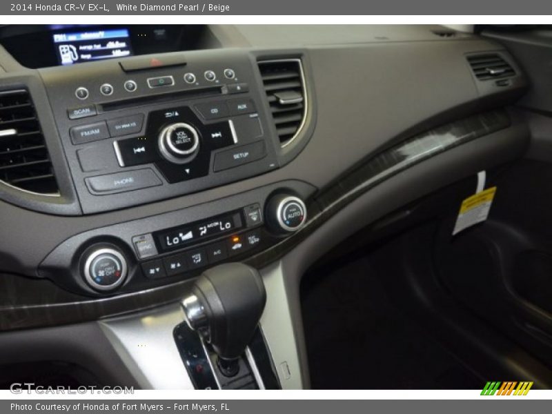 White Diamond Pearl / Beige 2014 Honda CR-V EX-L
