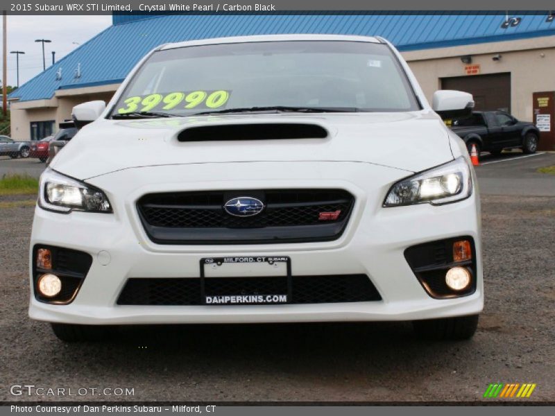 Crystal White Pearl / Carbon Black 2015 Subaru WRX STI Limited