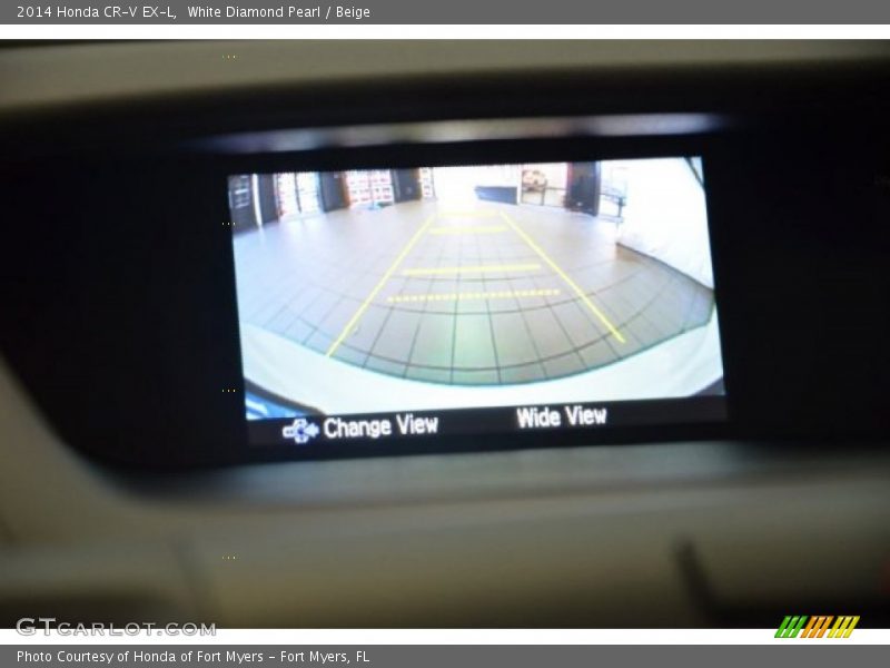 White Diamond Pearl / Beige 2014 Honda CR-V EX-L