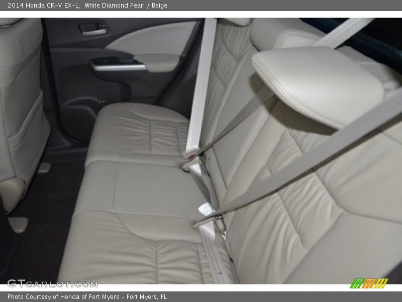 White Diamond Pearl / Beige 2014 Honda CR-V EX-L