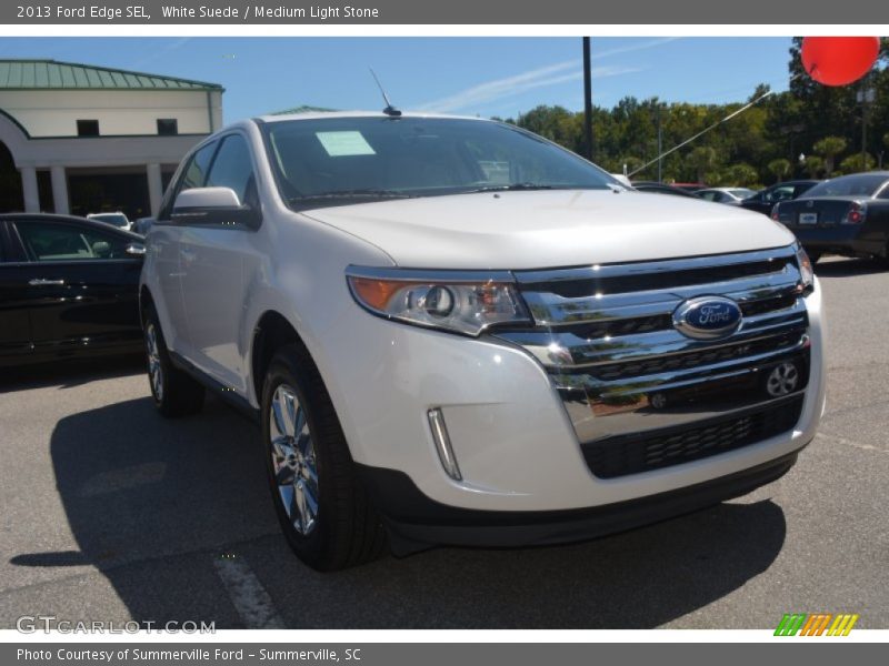 White Suede / Medium Light Stone 2013 Ford Edge SEL