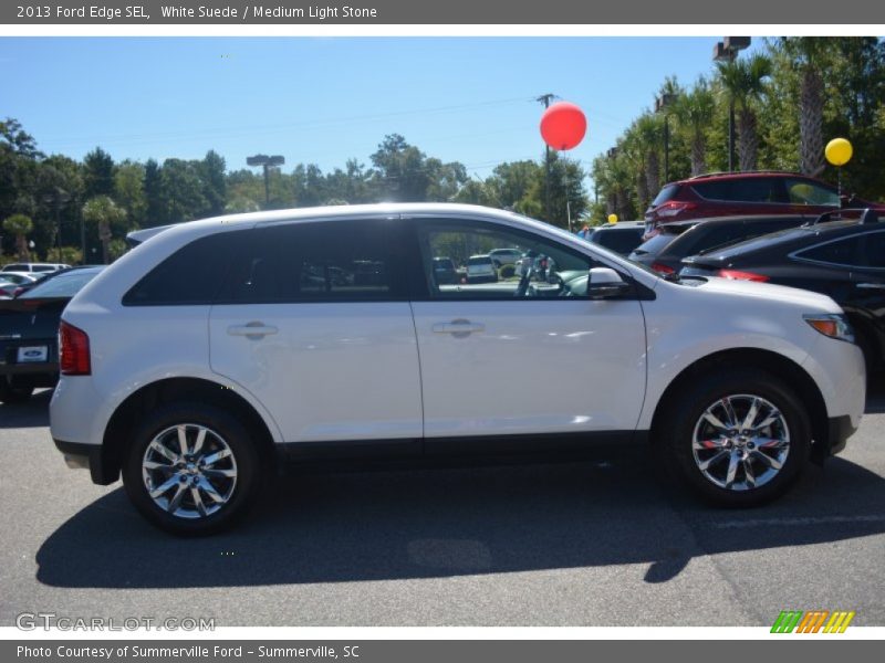 White Suede / Medium Light Stone 2013 Ford Edge SEL