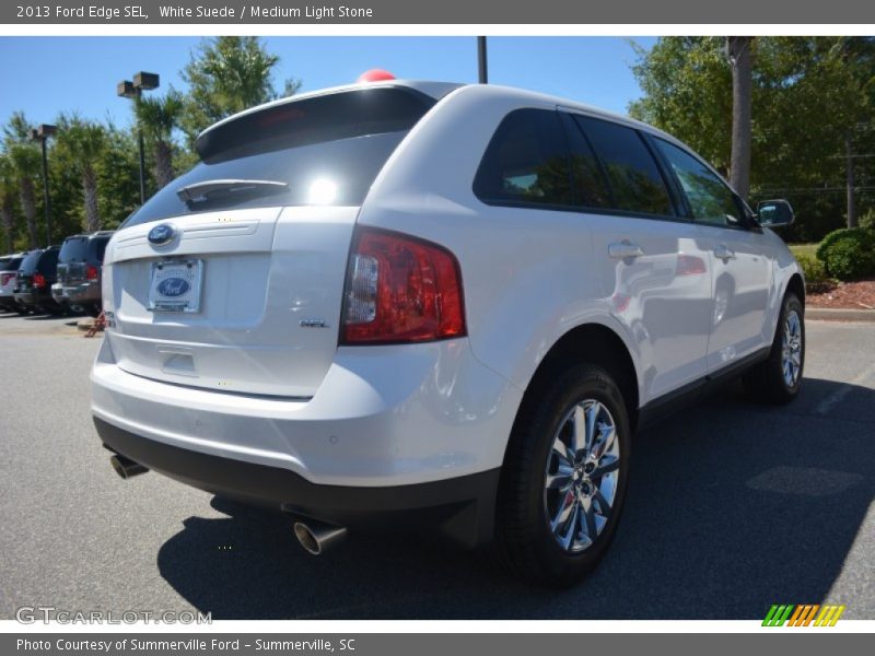 White Suede / Medium Light Stone 2013 Ford Edge SEL