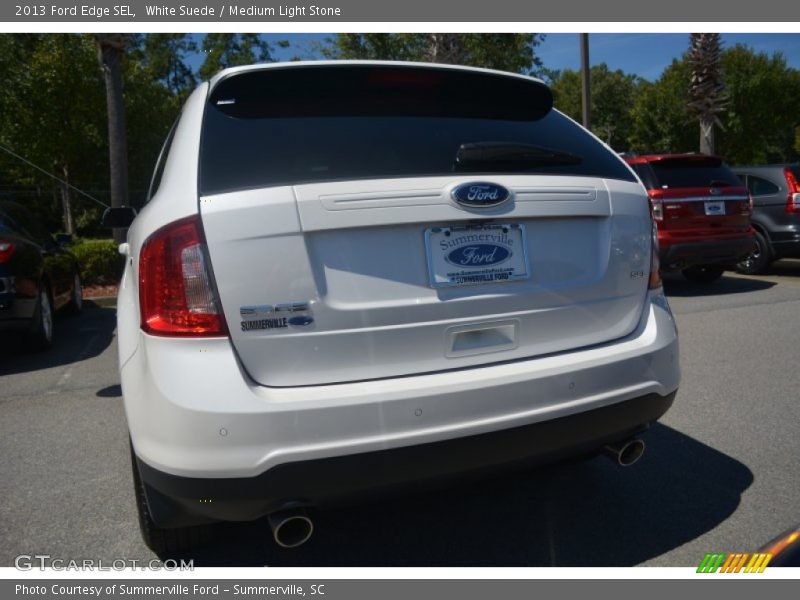 White Suede / Medium Light Stone 2013 Ford Edge SEL