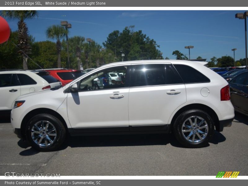 White Suede / Medium Light Stone 2013 Ford Edge SEL