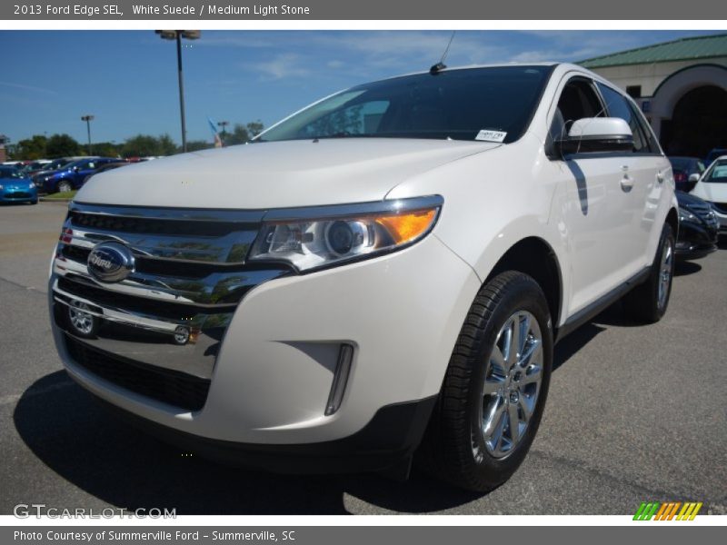 White Suede / Medium Light Stone 2013 Ford Edge SEL