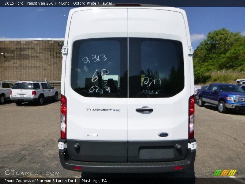 Oxford White / Pewter 2015 Ford Transit Van 250 HR Long