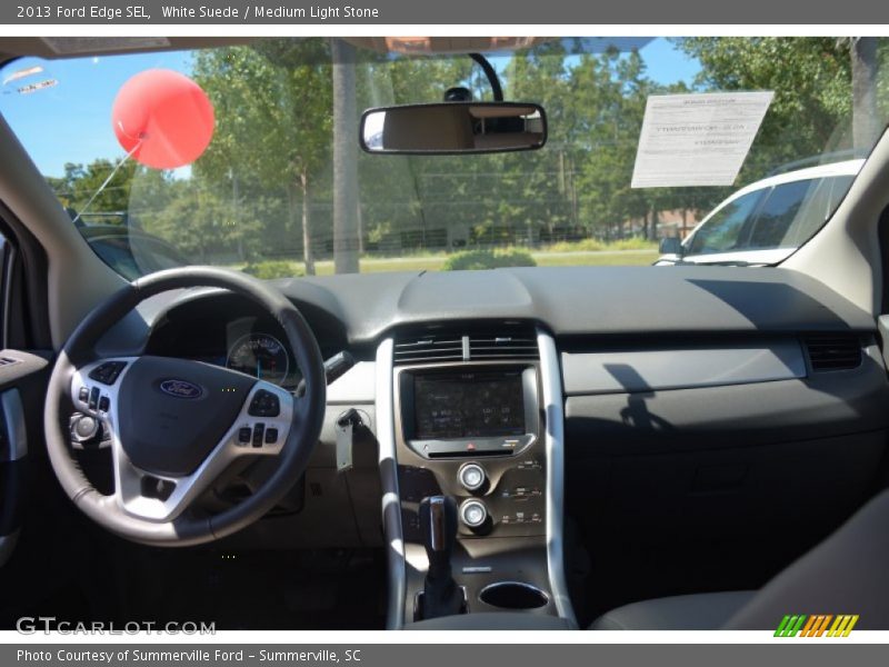 White Suede / Medium Light Stone 2013 Ford Edge SEL
