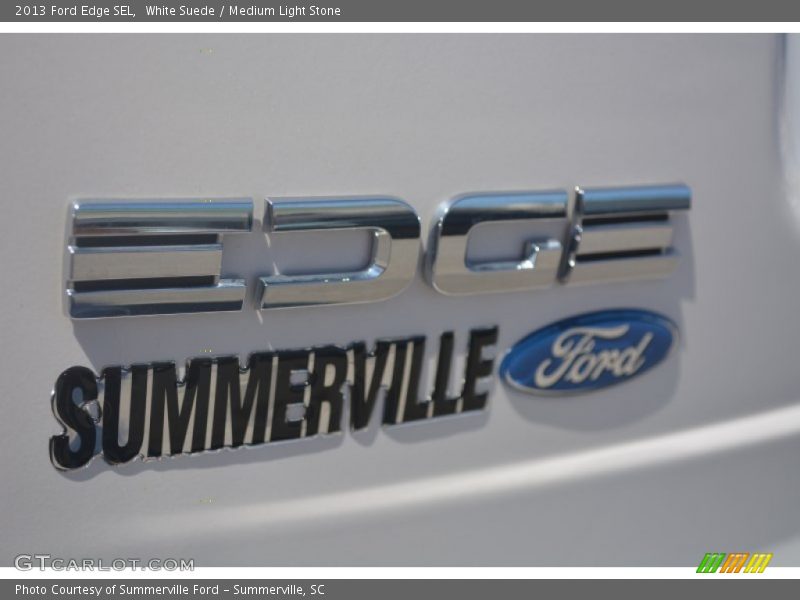 White Suede / Medium Light Stone 2013 Ford Edge SEL