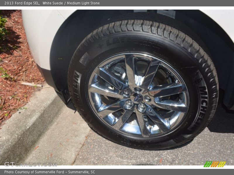 White Suede / Medium Light Stone 2013 Ford Edge SEL