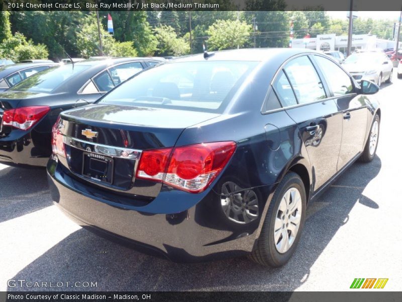 Blue Ray Metallic / Jet Black/Medium Titanium 2014 Chevrolet Cruze LS