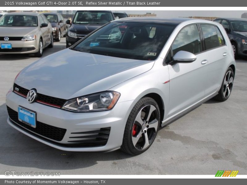 Reflex Silver Metallic / Titan Black Leather 2015 Volkswagen Golf GTI 4-Door 2.0T SE