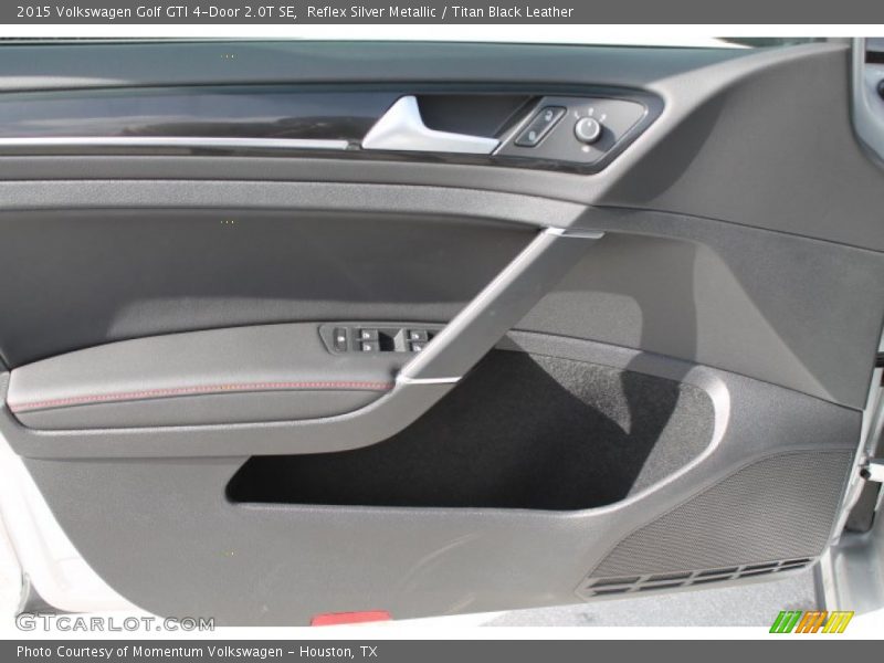 Reflex Silver Metallic / Titan Black Leather 2015 Volkswagen Golf GTI 4-Door 2.0T SE