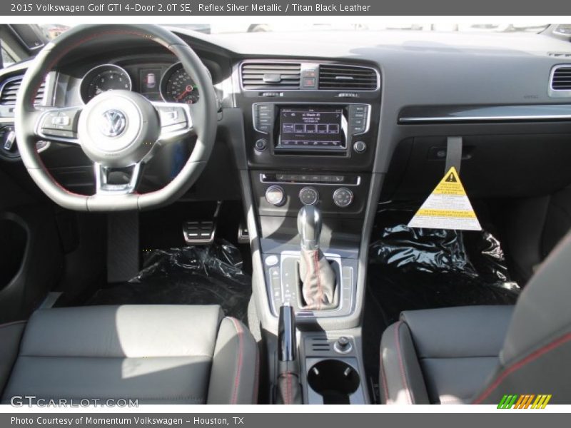 Reflex Silver Metallic / Titan Black Leather 2015 Volkswagen Golf GTI 4-Door 2.0T SE