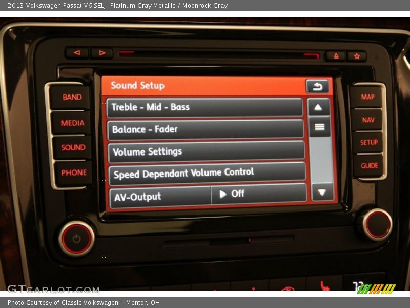 Controls of 2013 Passat V6 SEL